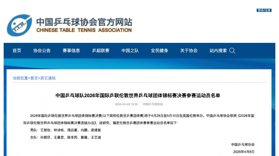 樊振东自愿放弃！国乒公布世乒赛名单仅1小时 温瑞博落选原因曝光